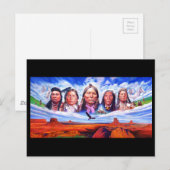 Illustration der Amerikanische Ureinwohner Postkarte (Vorne/Hinten)