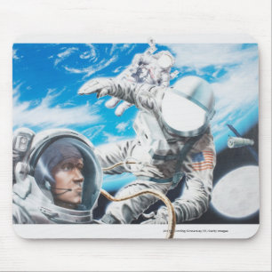 Illustration der amerikanischen Astronauten im Mousepad