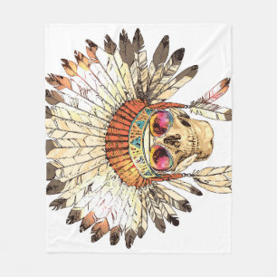 Illustration der amerikanischen Schädelfashion Fleecedecke