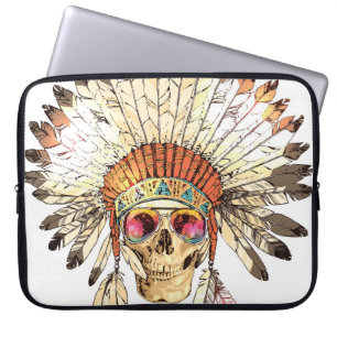 Illustration der amerikanischen Schädelfashion Laptopschutzhülle