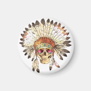 Illustration der amerikanischen Schädelfashion Magnet