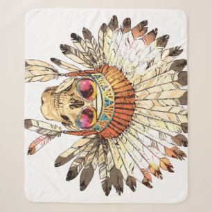 Illustration der amerikanischen Schädelfashion Sherpadecke