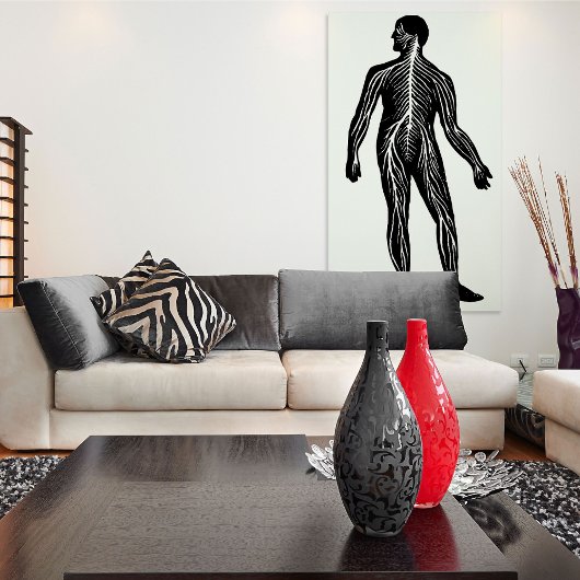 Illustration der Anatomie des menschlichen Nervens Poster
