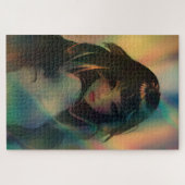 Illustration der Anime Style Girl in Rainbow Light Puzzle (Horizontal)