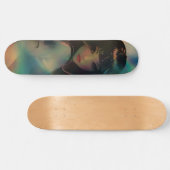 Illustration der Anime Style Girl in Rainbow Light Skateboard (Horizontal)