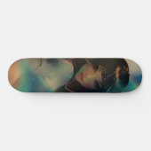 Illustration der Anime Style Girl in Rainbow Light Skateboard (Horizontal)