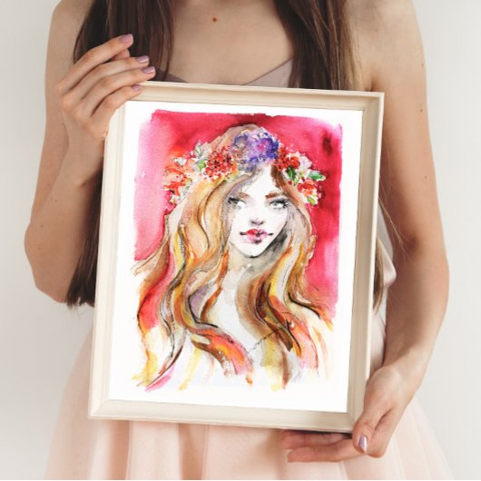 Illustration der Aquarellfarben im Whimsical Autum Poster