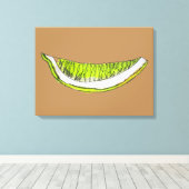 Illustration der Aquarellfarben von Zitrusfrüchten Leinwanddruck (Insitu (Holzboden))