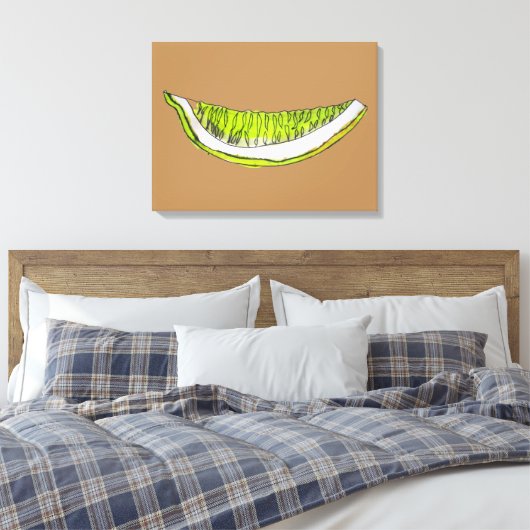 Illustration der Aquarellfarben von Zitrusfrüchten Leinwanddruck (Insitu (Schlafzimmer))