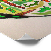 Illustration der Aquarellkunst von Birnfrüchten Poster (Ecke)