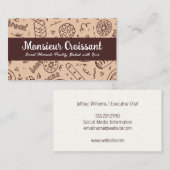 Illustration der Bäckerei Doodles Visitenkarte (Vorne/Hinten)