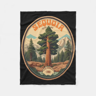 Illustration der Bäume im Sequoia-Nationalpark Wan Fleecedecke