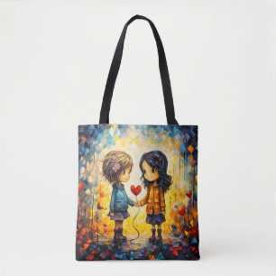 Illustration der besten Freunde Tasche