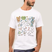 Illustration der Biochemie mit Molekularestruktur T-Shirt (Vorderseite)