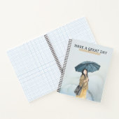 Illustration der blauen Gelbweide Notizblock (Innenseite)