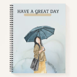 Illustration der blauen Gelbweide Notizblock