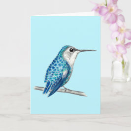 Illustration der Blauen Kubanischen Biene Hummingb Karte