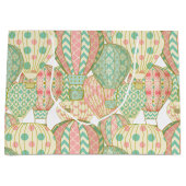 Illustration der blauen Luftballons Pink und Aqua Große Geschenktüte (Vorderseite)