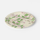 Illustration der blühenden Apfelbaum Pappteller (Schrägansicht)