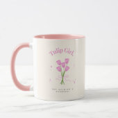Illustration der Blume Aquarellpinke Tasse (Links)