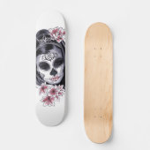Illustration der Blume der Zuckerkultur Skateboard (Vorderseite)