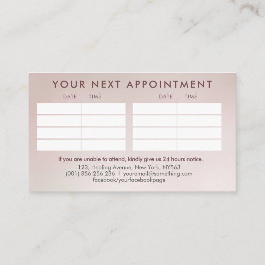 Illustration der Blume Magnolia Visitenkarte (Rückseite)