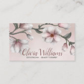 Illustration der Blume Magnolia Visitenkarte (Vorderseite)