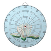 Illustration der Blume White Lotus Dartscheibe (vorne)