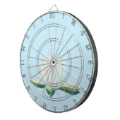 Illustration der Blume White Lotus Dartscheibe (Vorderseite rechts)