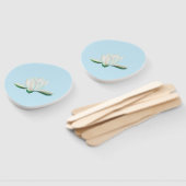 Illustration der Blume White Lotus Fächer (Non-assembled)