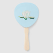 Illustration der Blume White Lotus Fächer (Rückseite)