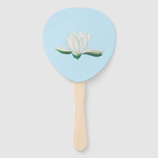 Illustration der Blume White Lotus Fächer (Vorderseite)