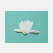 Illustration der Blume White Lotus Fußmatte (Vorderseite)