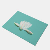 Illustration der Blume White Lotus Fußmatte (Schrägansicht)