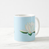 Illustration der Blume White Lotus Kaffeetasse (VorderseiteRechts)