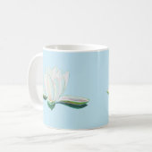 Illustration der Blume White Lotus Kaffeetasse (Vorderseite Links)