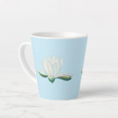 Illustration der Blume White Lotus Milchtasse (Linke Ecke)