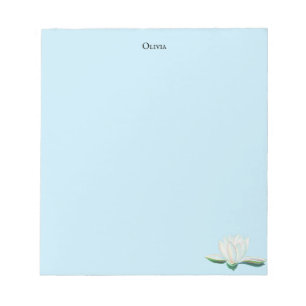 Illustration der Blume White Lotus Notizblock