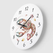 Illustration der Blumenkünstlerin Große Wanduhr (Winkel)