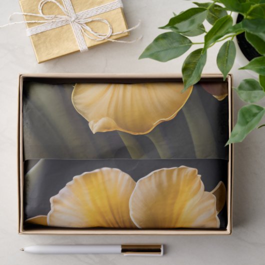 Illustration der botanischen gelben Blumen Seidenpapier (Geschenk)