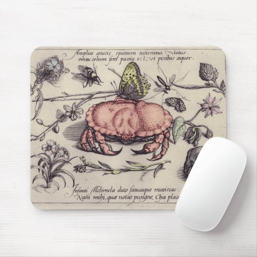 Illustration der botanischen Insekten-Blume Mousepad (Mit Mouse)