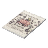 Illustration der botanischen Insekten-Blume Notizblock (Rotiert)