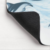 Illustration der Delphine, die oben einem Boot Mousepad (Ecke)