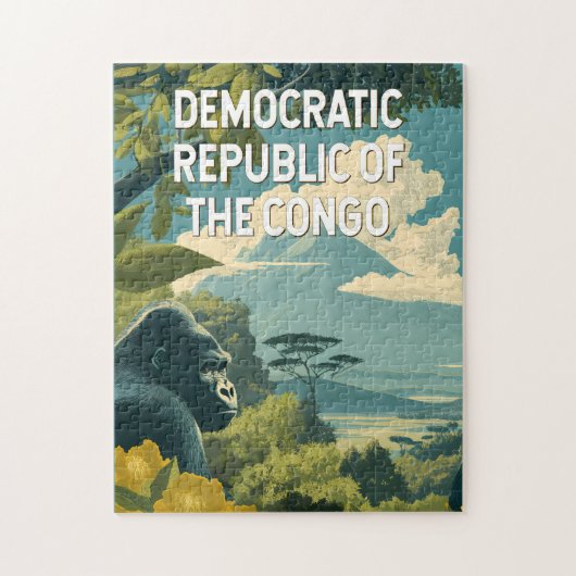 Illustration der Demokratischen Republik Kongo Puzzle (Vertikal)