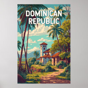 Illustration der Dominikanischen Republik Reise Ku Poster