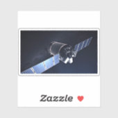 Illustration der Dragon XL-Raumsonde. Aufkleber (Blatt)