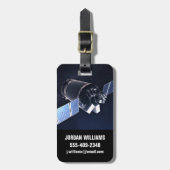 Illustration der Dragon XL-Raumsonde. Gepäckanhänger (Vorderseite vertikal)