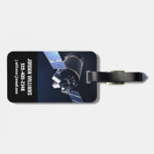 Illustration der Dragon XL-Raumsonde. Gepäckanhänger (Rückseite horizontal)