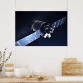 Illustration der Dragon XL-Raumsonde. Poster (Küche)