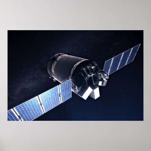 Illustration der Dragon XL-Raumsonde. Poster (Vorne)